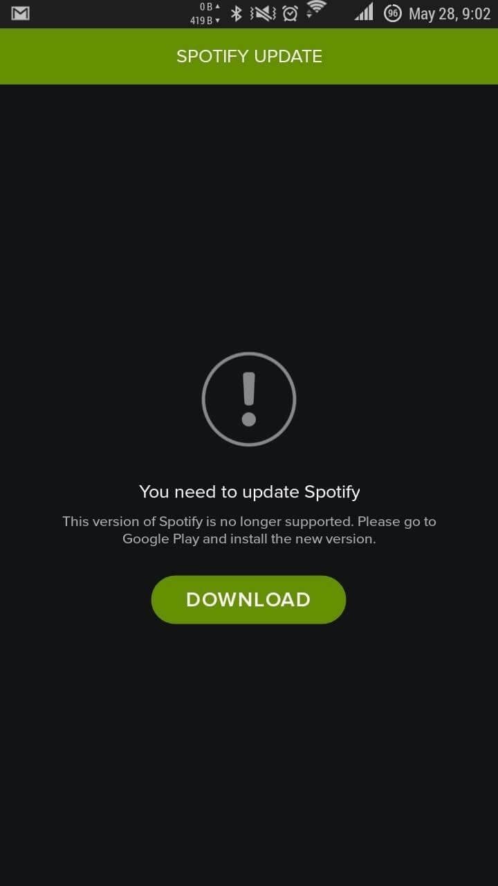 Update-the-Spotify-app