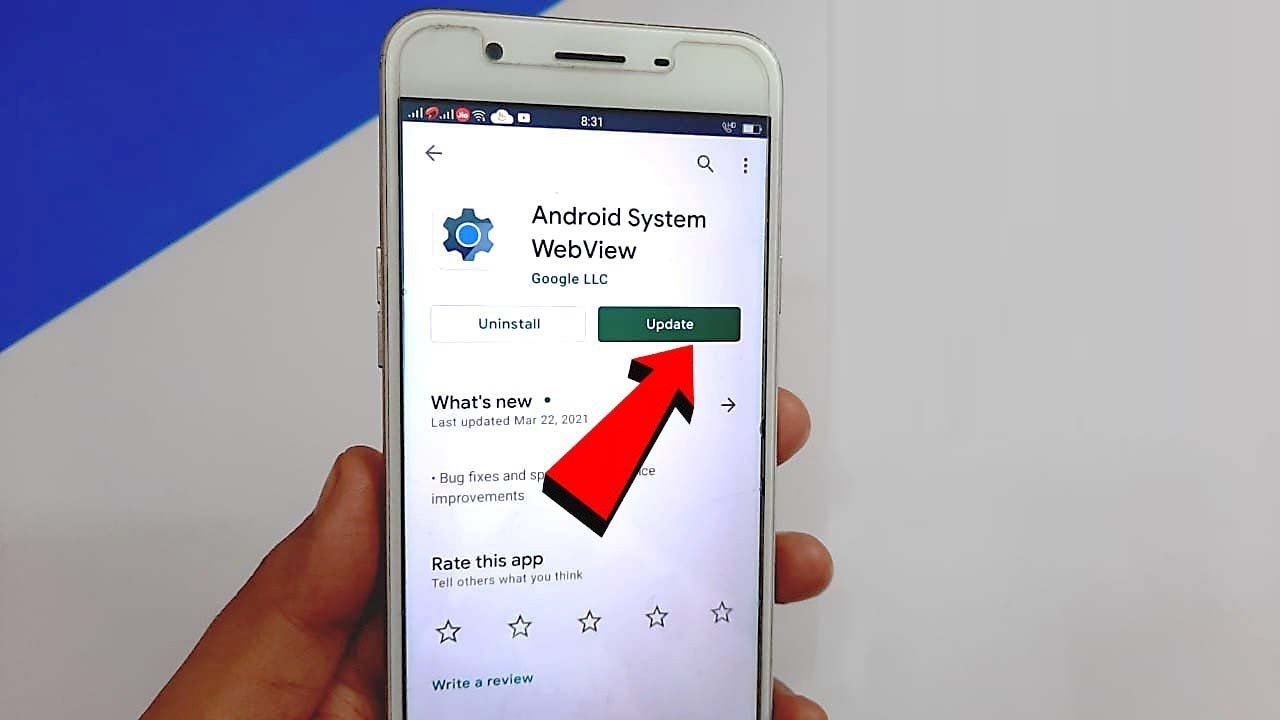 Arreglar Android System WebView no actualización