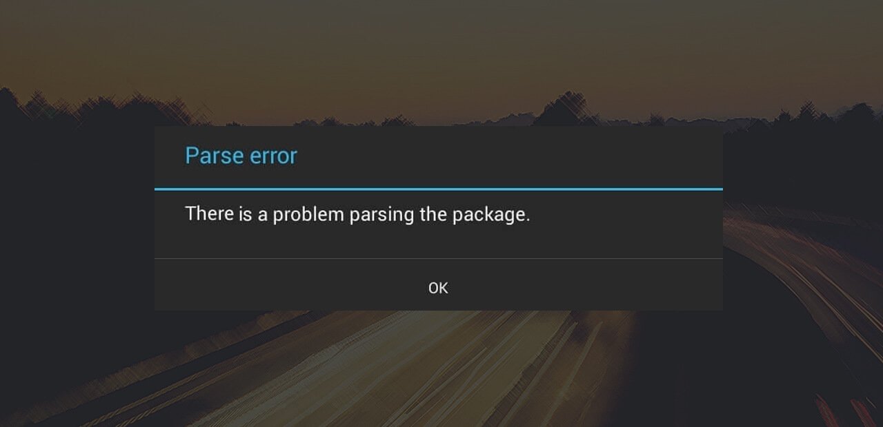 arreglar Se ha producido un problema al analizar el paquete En Android