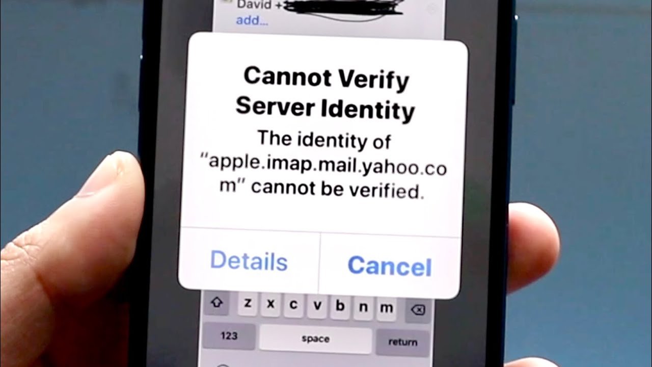Mensaje En Iphone Imposible Verificar Identidad Del Servidor