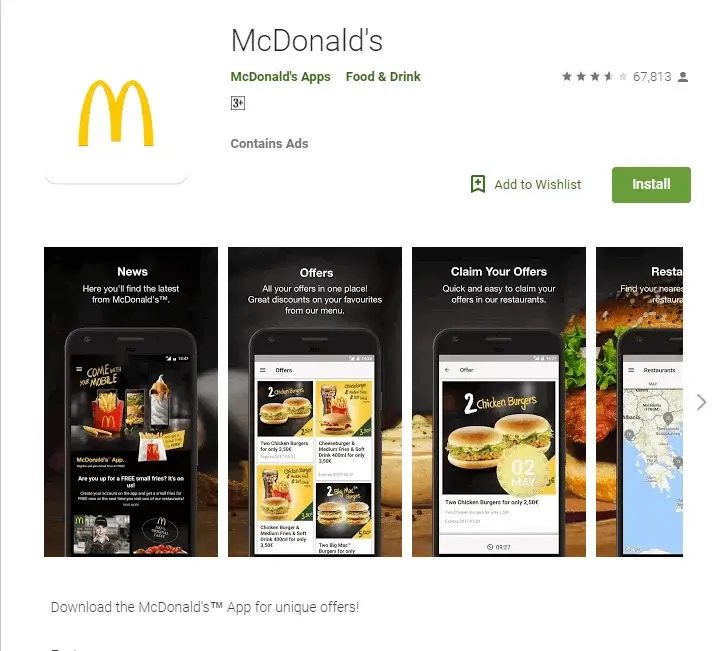 install-Mcdonalds-app