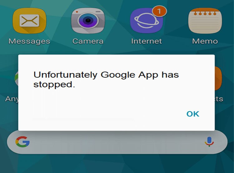 arreglar "Desafortunadamente, La aplicación de Google se detuvo” En Android
