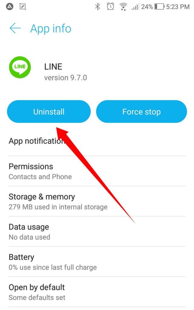 uninstall-Line-app