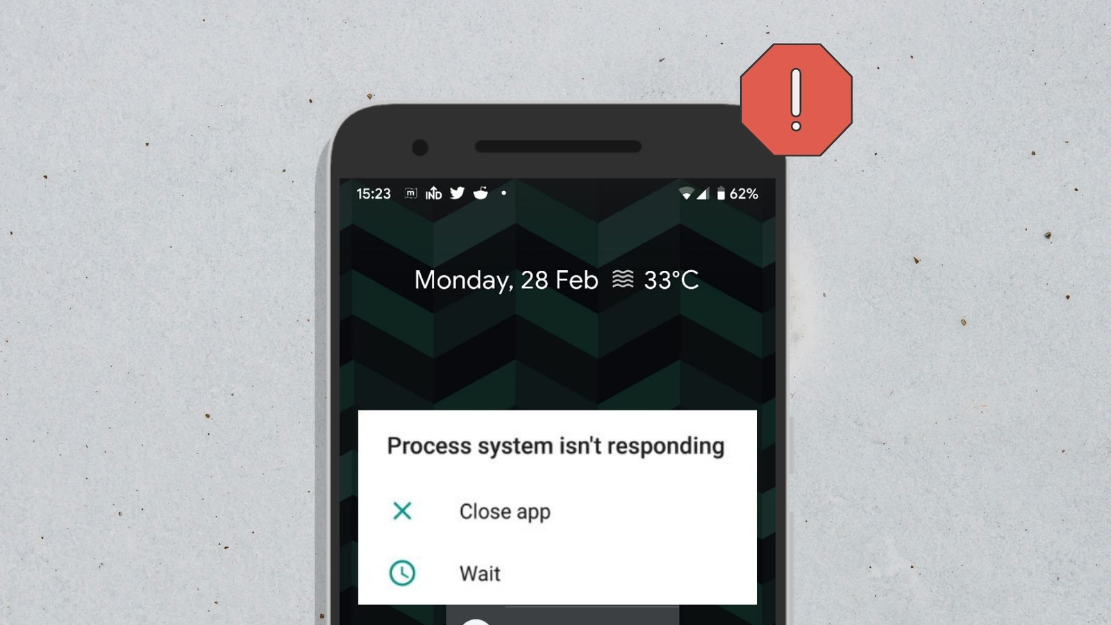 arreglar El sistema de proceso no responde Error en Android