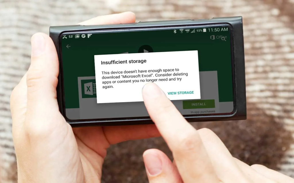 arreglar "Almacenamiento insuficiente disponible" Error en Android