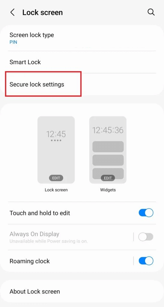 secure-lock-settings
