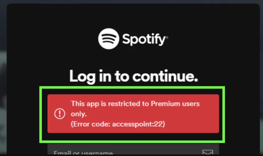Arreglar "Esta aplicación está restringida únicamente a usuarios Premium" En Spotify