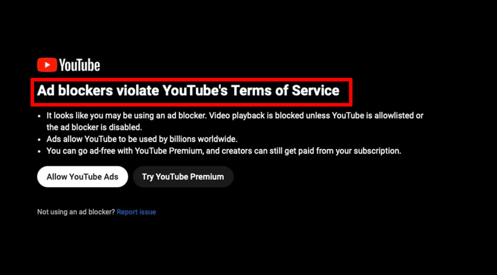 Arreglar "Los bloqueadores de anuncios violan los Términos de servicio de YouTube"